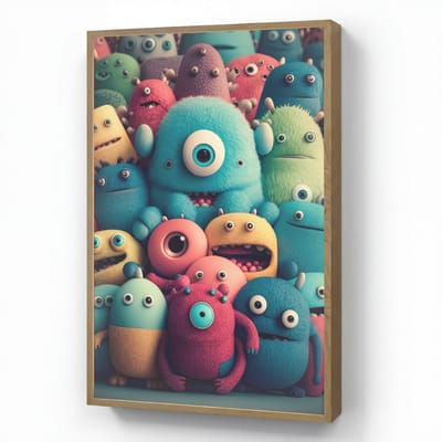 Nachtlampje 60x90 cm - Kinder lamp - Kids - Monster - Regenboog - Design - Meiden - Jongens - Tafellamp kinderkamer draadloos - Slaapkamer lampje - Bedlamp kinderen - Kinderlampje - Wandlamp babykamer - Nachtlampjes