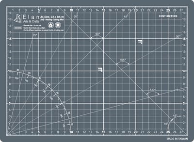 Elan Snijmat A4 Grijs, 5-laagse Zelfherstellende Snijmat A4, Knutselmat, Snijmat 22x30 CM, Self Healing Cutting Mat A4, Snijmat A4 Zelfherstellende, Hobby Snijmat Grijs, Werkmat, Self Healing Snijmat