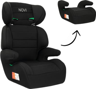 Novi Baby Charly Premium Autostoel - i-Size - Gordel - Zwart - Geschikt van 126 tot 150 cm