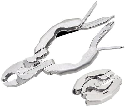 10-in-1 multitool: tang met schroevendraaier en flesopener, draagbare opvouwbare gereedschapset voor dagelijks gebruik met karabijnhaak, geschikt voor buitenactiviteiten, kamperen en reparaties.-Belle's product