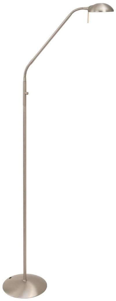 Vloerlamp Biron 1 lichts 7501ST Staal met dimmer 2700 Kelvin - Draaibaar en kantelbaar, Classic design, Mexlite