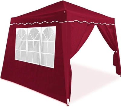 Partytent Vouwbaar - Pop-up Paviljoen - Feestelijke Bijeenkomsten - Inclusief Zijwanden - 3x3 Meter - Rood