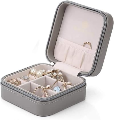 Sieradendoos - Opbergdoos - Sieraden Organiseren - Ingebouwde Spiegel - 10x10x5cm - Zwart