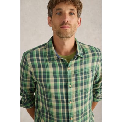 White Stuff Moxley Brushed Ls Check Shirt Green Multi Maat: S | Casual Overhemden Outlet | Heren | Groen