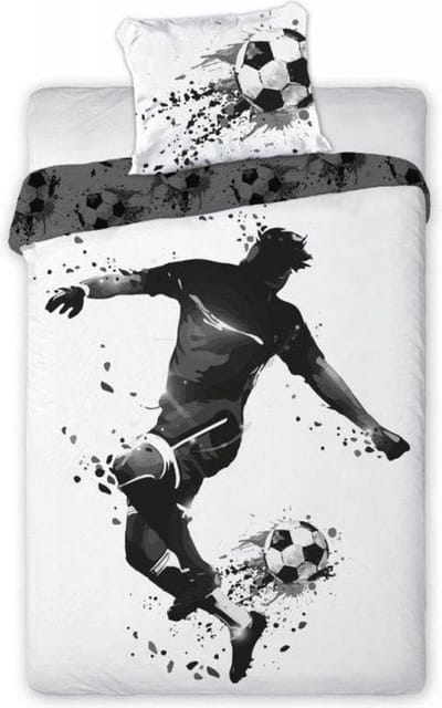 Voetbal Dekbedovertrek Pass - Eenpersoons - 140 x 200 cm - Katoen