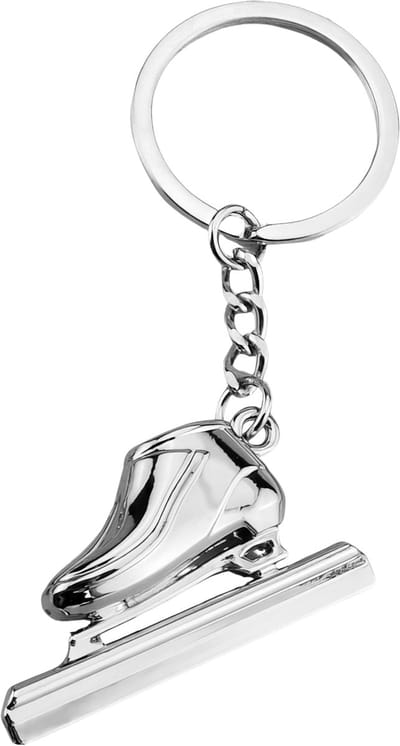 Ainy - Sleutelhanger Schaats | Glanzend Zilver Metaal | Wintersport Schaatsen Accessoires Keychain voor Kinderen en Volwassen | Het Perfecte Cadeau voor Schaatsliefhebbers