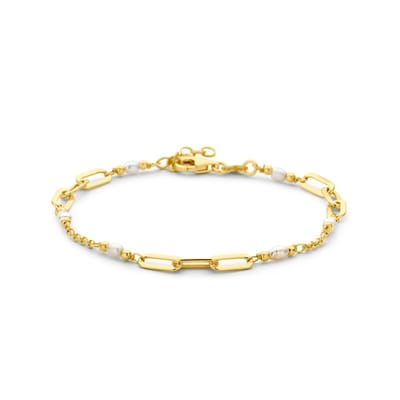 Zilver Verguld (Geel) Armband Parels 18 + 2 Cm 3 Micron 2103599