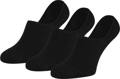 Teckel - Unisex Footies Antislip - 3-Pack - Maat 36/42 - Zwart