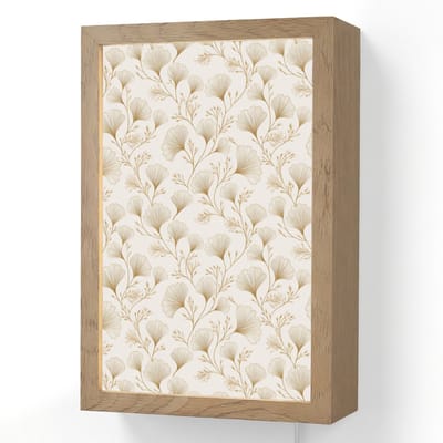 Wandlamp 20x30 cm - Oplaadbaar - Ginkgo - Takken - Goud - Wandlampen binnen woonkamer - Slaapkamer lamp met kabel - Decoratieve nachtlamp - Vloerlamp snoer