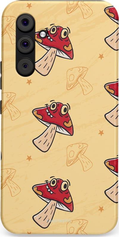 Casetastic Hoesje Geschikt voor Samsung A54 (5G) - Stijlvolle Beschermende Duo-layer Case - Vrolijke Paddestoel