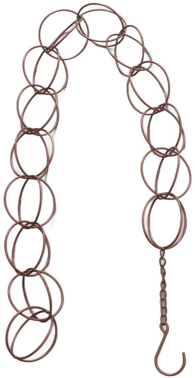 Dailygoods- Windgong Metalen Ring - Decoratieve Regenketting - Tuindecoratie - Balkon/Veranda - Effectieve Drainage - Roestvrij Staal