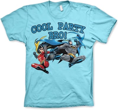 DC Comics Batman Heren Tshirt -S- Cool Party Bro! Blauw