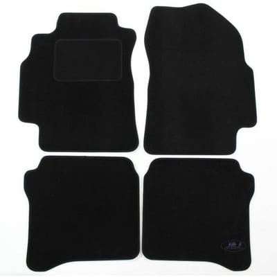 Tapis De Sol Noir Velours - J&J Automotive - Nissan Primera P12 - Sur Mesure - Antidérapant - Imperméable noir