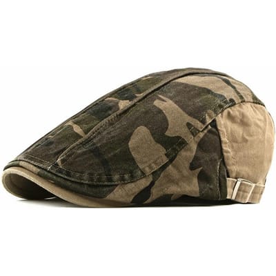Mode Petten Voor Mannen Newsboy Petten Camouflage Katoenen Platte Petten Dames Schilders Baret Hoeden black