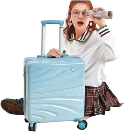 Reis Koffer - Handbagage Trolley - Veilig Vervoer - Combinatie Slot - 18 inch - Zwart