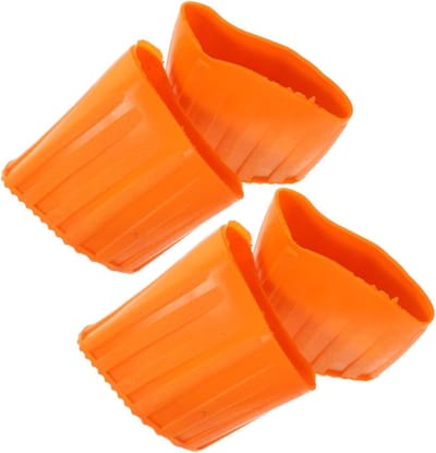 Ladder Voet Covers - Antislip Beschermers - Veilig Werken - Slijtvast Siliconen - 5x4.5x2.1CM - Oranje