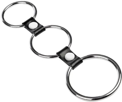 Rimba - Triple Cockring Metaal - Zwart