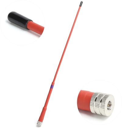 Dailygoody - Zachte Rubberen Antenne - Walkietalkie Vervanging - Hoogwaardige Signaalverbetering - Zwart - Handheld Antenne - Geschikt voor GPS en Ast...
