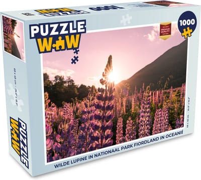 Puzzel Wilde lupine in Nationaal park Fiordland in Oceanië - Legpuzzel - Puzzel 1000 stukjes volwassenen