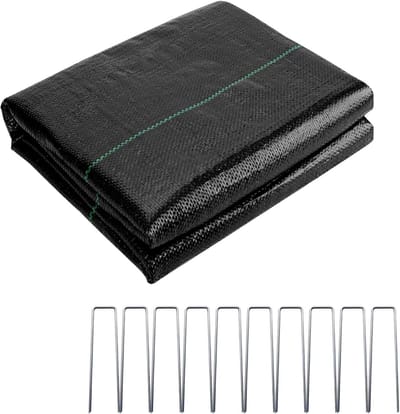 Onkruiddoek - waterdoorlatend onkruidvlies - 1 m x 10 m