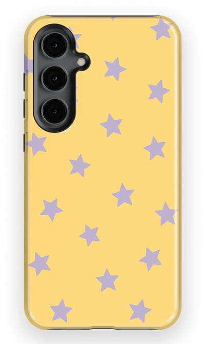 DripCase Hoesje Samsung Galaxy S24 Plus | Sterren Design | Magnetisch Opladen | 2-in-1 Ontwerp | Stars Backcover Sunny Lilac
