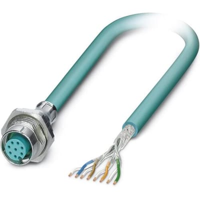 Phoenix Contact 1553378 Sensor/actuator inbouwconnector M12 Aantal polen (sensoren): 8 Bus, inbouw 1.00 m 1 stuk(s)
