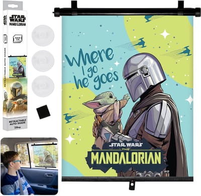STAR WARS The Mandalorian Zonnescherm, zonwering voor de auto, raamhoes 36x45 cm