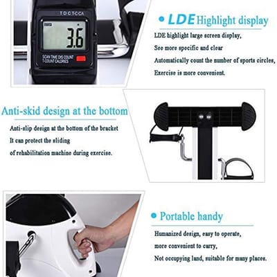 Fiets Trainer - Oefenfiets - Thuis Fitness - LCD Display - 40x39x29cm - Zwart