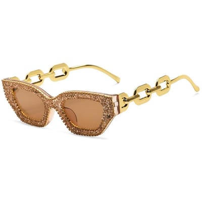 Luxe Diamant Strass Vintage Zonnebril Dames Punk UV400 Bescherming Feest Zonnebrillen Designer Merk Vrouwen Zonnebrillen