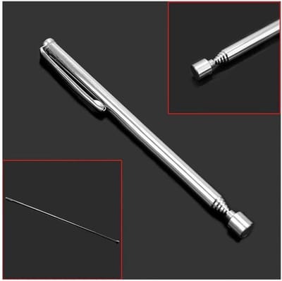 Magnetische Pick-up Tool - Telescoop Pen - Kleine Onderdelen Vinden - Schaalbaar Ontwerp - 120-500mm - Zilver