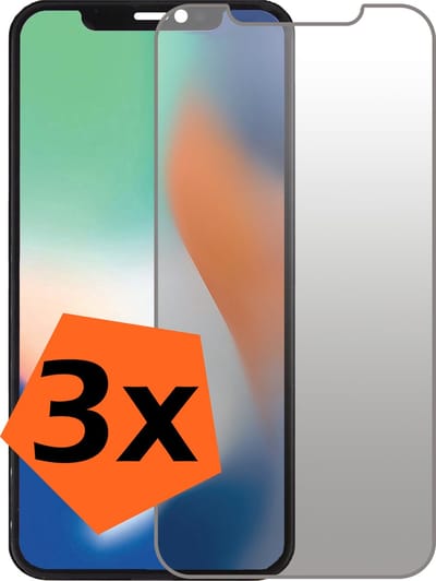 Screenprotector - 3 Stuks - Geschikt voor Apple iPhone X - Privacy Filter - Gehard Glas - Beschermglas - Tempered Glass - Screen Protector