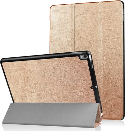Tablet Hoes Geschikt voor iPad Air 11 2024 hoes Goud Tri Fold Tablet Case - Smart Cover