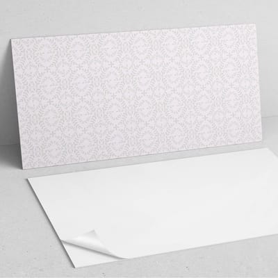 Coloray Wandpanelen Zelfklevend - Delicaat plantenpatroon PVC Wandpaneel - 100 cm x 50 cm - Grijs Wandbekleding Zelfklevend - 1 stuk - Bloemen en planten Wandpanelen Zelfklevend - Wandpanelen Keuken - Wandpaneel Badkamer
