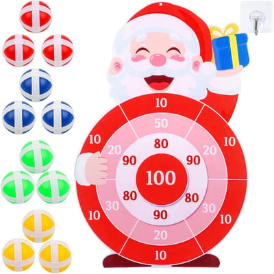 Kerst Dartbord met Klittenband voor Kinderen - Leuk Werpspel voor Binnen