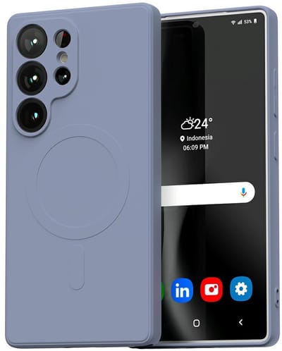 Mercury Serie - Hoesje voor mobiele telefoon - Lavendel - MagSafe Semi-Silicone