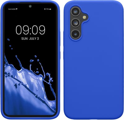 kwmobile telefoonhoesje geschikt voor Samsung Galaxy A54 5G - Hoesje met siliconen coating - Smartphone case in Baltisch blauw