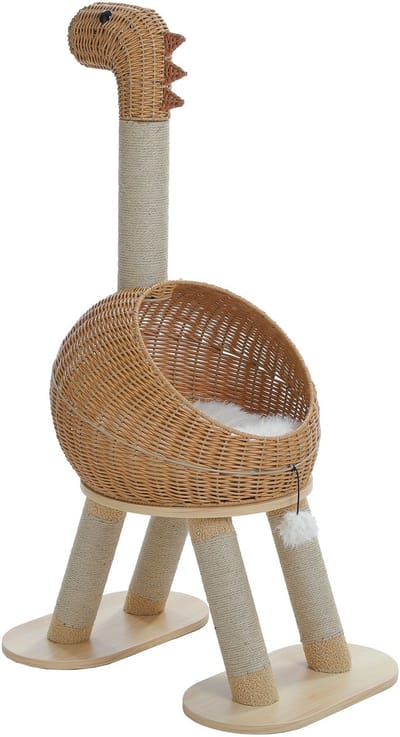 Kattenu Dino krabpaal voor katten - Design krabpaal - Unieke krabpaal voor katten - Krabpaal hout