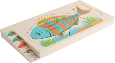 Houten Puzzels - Educatief Speelgoed - Vroeg Leren - Breinbreker Ontwerp - 27.3 x 14.6 cm