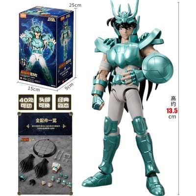 BLOKEES Original Saint Seiya Doré DRAGON SHIRYU CAPRICORNE SHURA CANCER DEATHMASK Classe CHAMPION Figurine d'Action Jouets Anime Cadeau