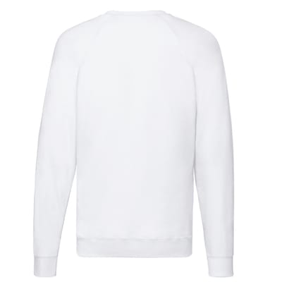 Fruit of the Loom Unisex Lichtgewicht Raglan Sweatshirt voor volwassenen (Wit)