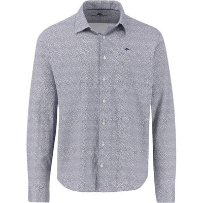 Fynch-Hatton Overhemd 24/7 Explorer Micro Pattern Jersey Kent Wit / male