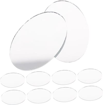 Mini Ovale Make-up Spiegel Set van 10 Stuks, Mosaïek Spiegels voor Knutselen en Make-up, Handige Kleine Spiegels voor Thuis en Reizen