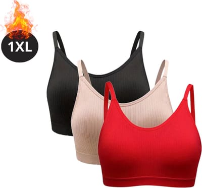 Bovista BH Zonder Beugel - Zonder Bandjes - Push-up Bh's - Comfort Beha - Comfortabel - Sterk - Dames - Plus Size - Gemengd 3 - Maat 1XL