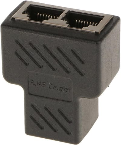 LAN Ethernet Splitter Adapter voor 1 tot 2 poorten