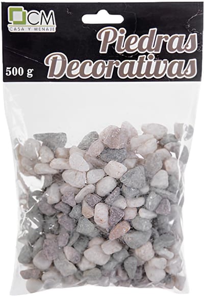 CM Decoratie steentjes - 500 gram - voor een vaas / aquarium - mini steentjes - rivier kleuren mix - 8-12 mm