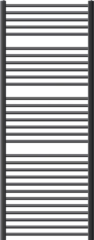 Elektrische badkamerradiator met verwarmingselement 900W 750x1800 mm antraciet rechte zijaansluiting & thermostaat digitaal display LuxeBath