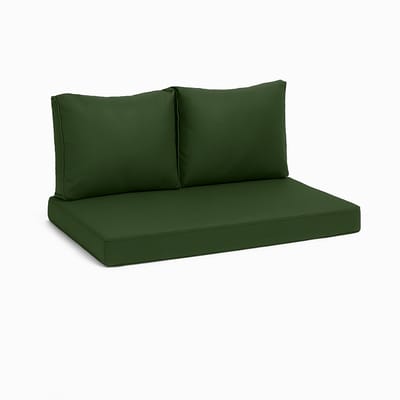 Madison - Loungekussen - Tuinkussen - Palletkussen - Rugkussen - 3-delig - 120cm x 80cm - Eco - Olive Green - Groen