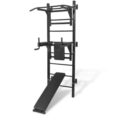 vidaXL - Fitnessapparaat - wandgemonteerd - zwart