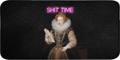 WC mat 120x60 cm - Antislip - Portret - Humor - Neon - Toiletmat - Vloermat - Douchemat - Toilet tapijt - Toiletmatten