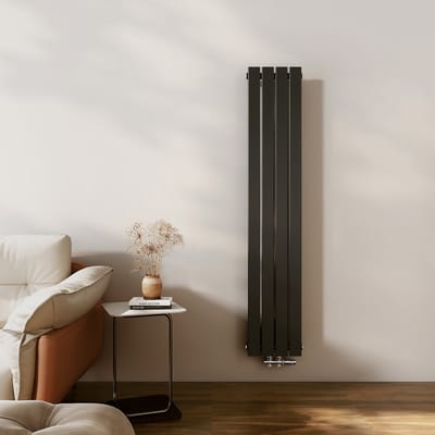 EMKE Radiator - Plat Design - Mat Zwart - 160x30 cm - 557 W - Kolomradiator Vertical - Verwarming voor Alle Ruimtes